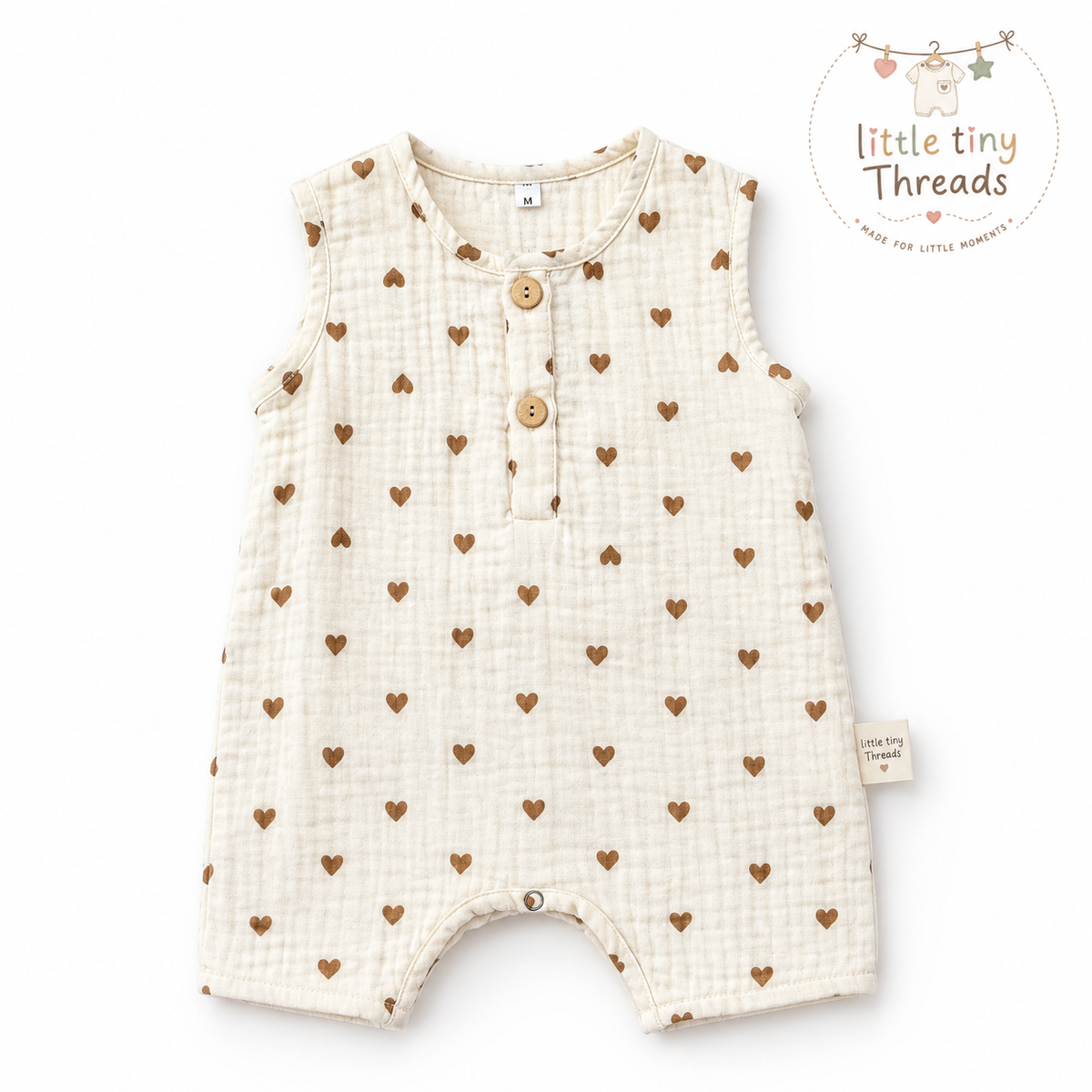 Crinkle Muslin Romper - Set of 2