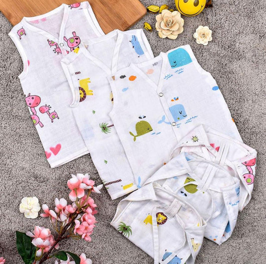 Muslin Cotton Jabla for Newborns | Soft & Breathable Baby Dress