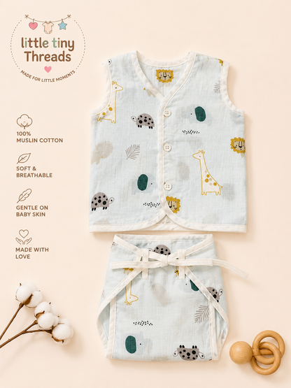 Muslin Jabla & Nappy - Set of 5